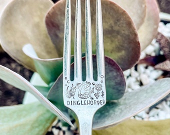 DINGLEHOPPER FORK | Stamped Silver Fork - The Little Mermaid - Disney Gift- Stocking Stuffer - Kid Gift - Children's Fork - Ariel Fork