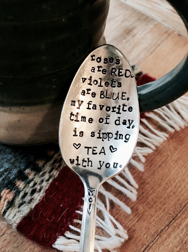 Stamped Silver Spoon Love Poem Gift For Him Gift For Her Etsy