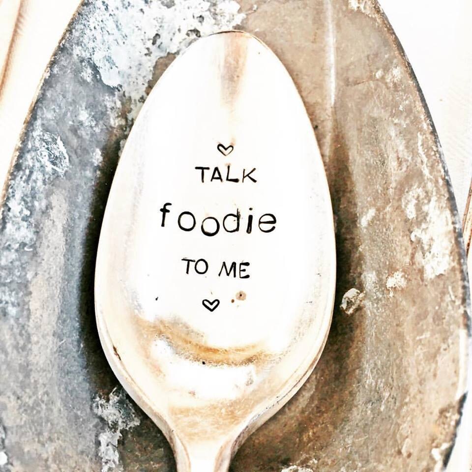 Talk foodie to me - Engraved Spoon - housewares - kitchen utensil