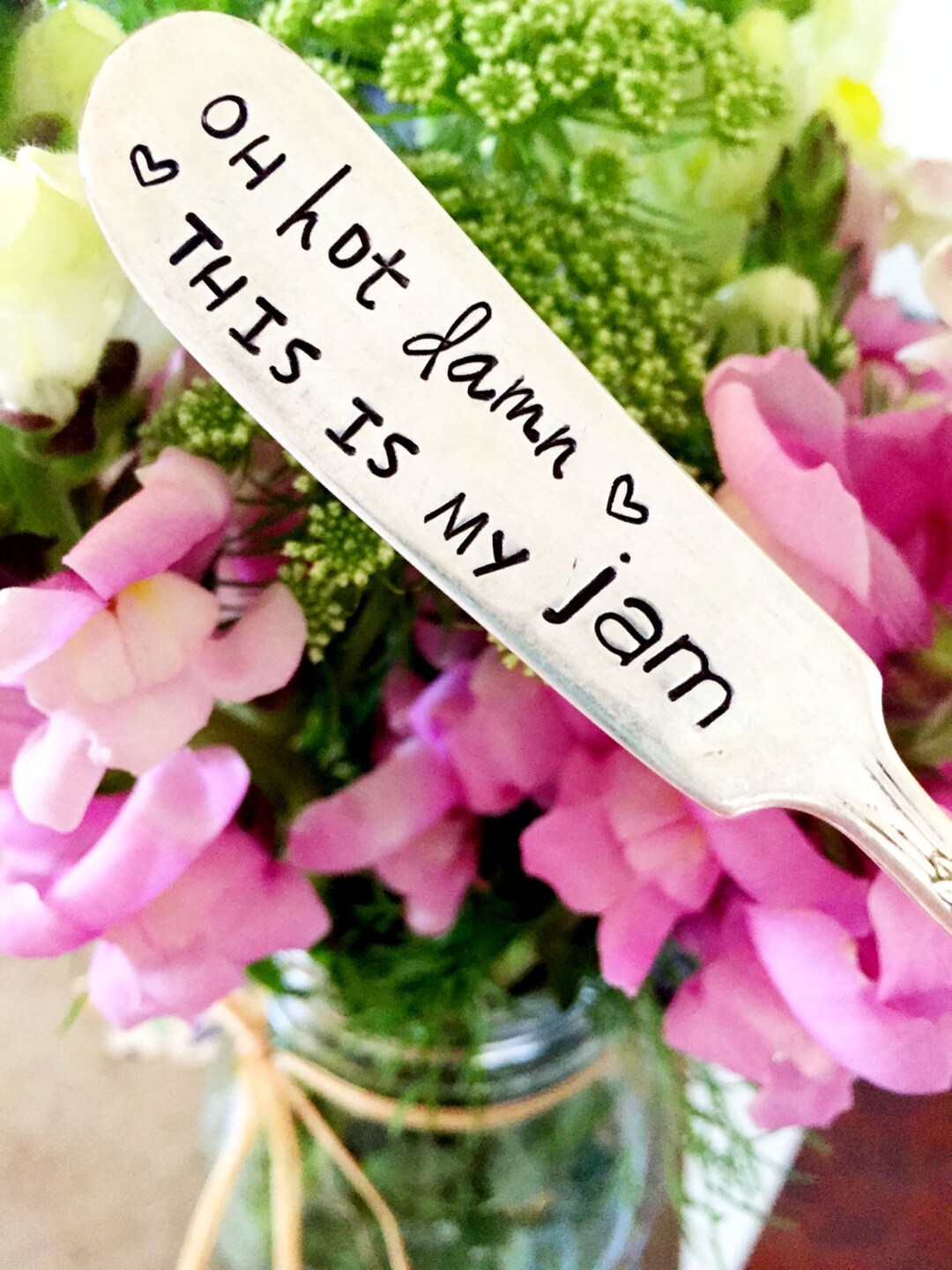 Oh Hot Damn This is My Jam, Jam Knife, Stamped Knife, Foodie Gift, Jam