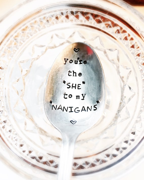 Stamped Silver Spoon Friendship Spoon Galentines Day Etsy