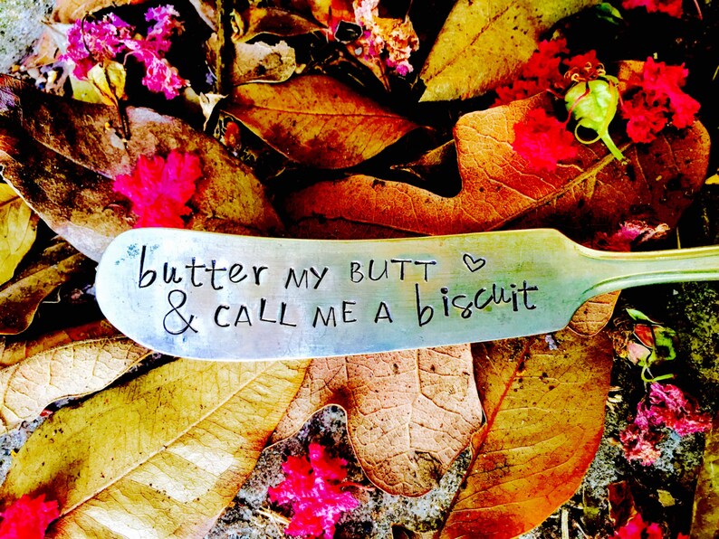 Butter Knife Stamped Butter Spreader Housewarming Gift Etsy