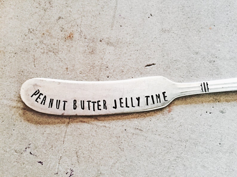 Peanut Butter Knife Jelly Knife Stamped Butter Spreader Etsy