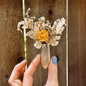 BUD VASE MAGNET | Getrocknete Blumen | Blumenstrauß | Hochzeit Gastgeschenk | Löffel Schmuck | Vintage Besteck | Magnet | Mini-Blumenstrauß