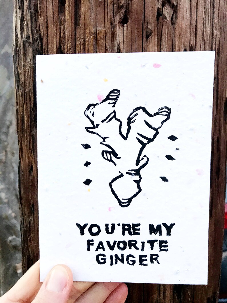 Ginger Card You're My Favorite Ginger Redhead Gift Etsy