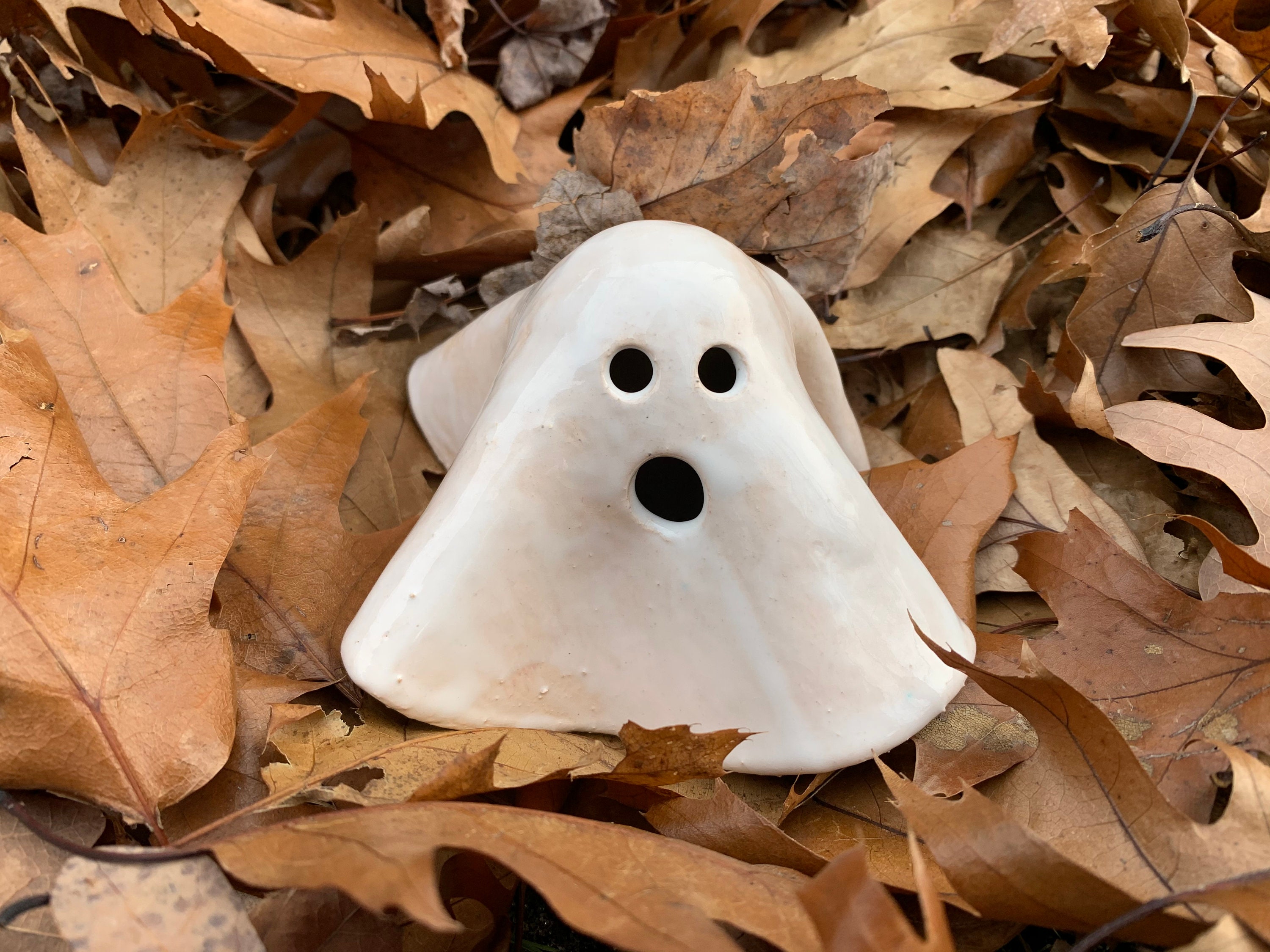 Ceramic Ghost Handmade Ghost Ghost Halloween Decor Etsy