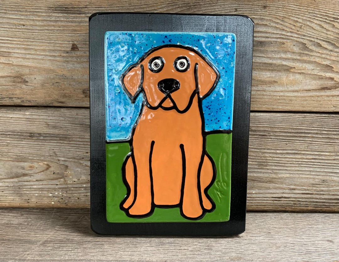 Dog Fun Tile Ceramic Dog Tile - Etsy