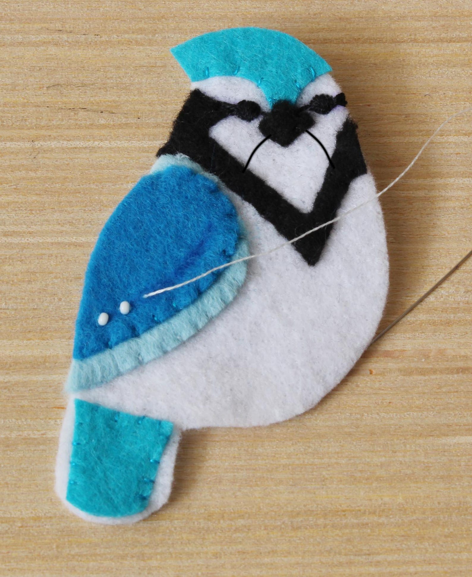 Pattern--blue Jay Felt Ornament Pattern and Tutorial, Backyard Birds ...