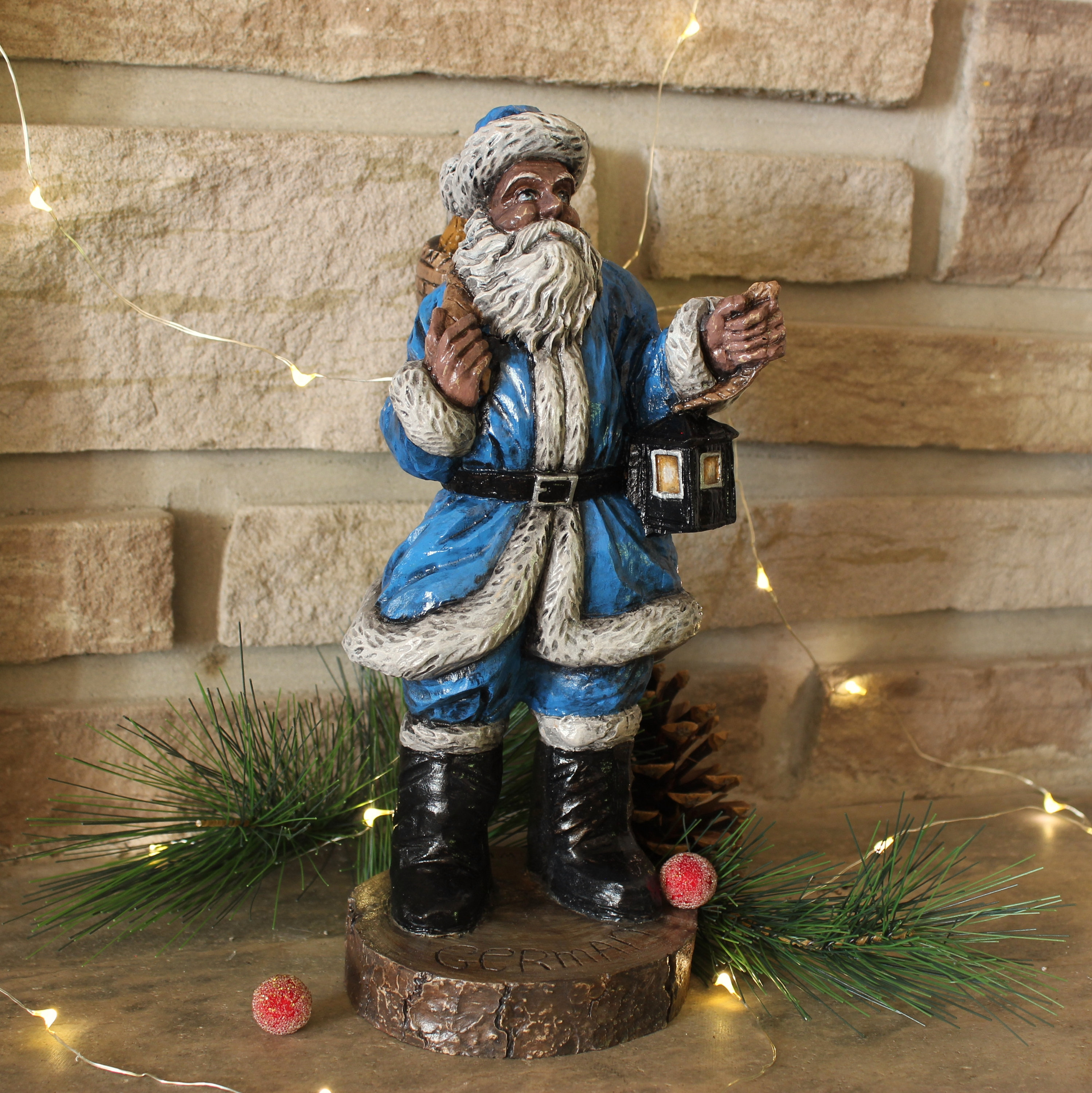 Hand Painted Old World Santa--pecan Resin--germany, World Wood