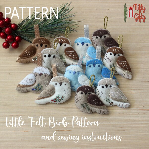 Felt Bird Pattern Etsy