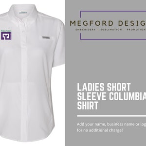 Women&#39;s Personalized Columbia Short-Sleeve Fishing Shirt