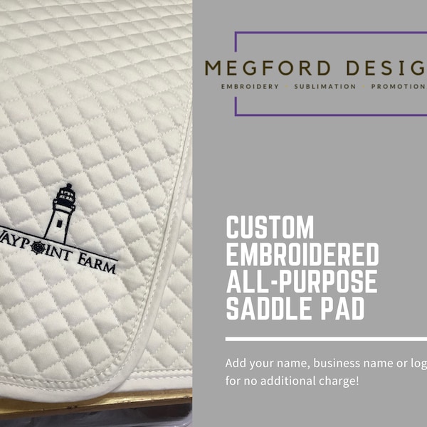 Custom Embroidered All Purpose Saddle Pad