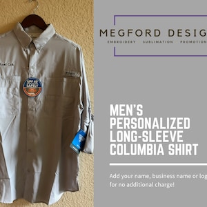 Men&#39;s Personalized Columbia Long-Sleeve Fishing Shirt