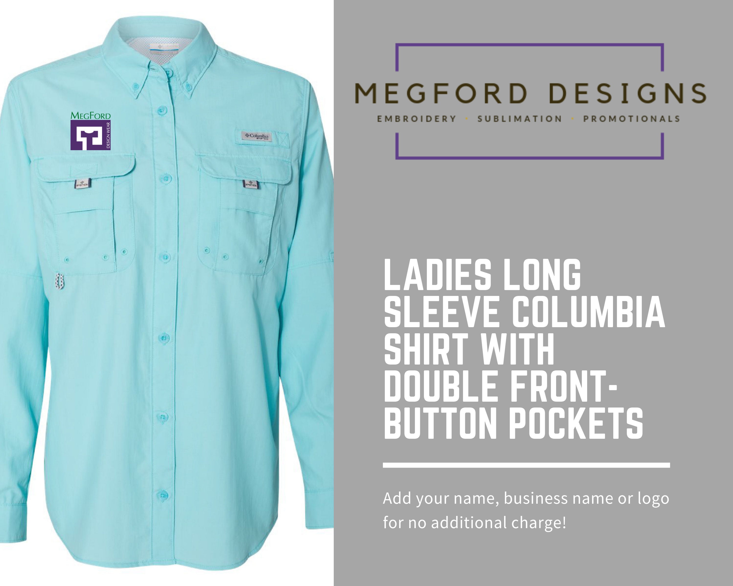 Women s Personalized Columbia Long sleeve Fishing Shirt Etsy