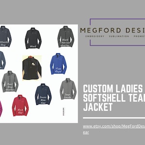 Custom Soft-Shell Team Jacket ladies sizes