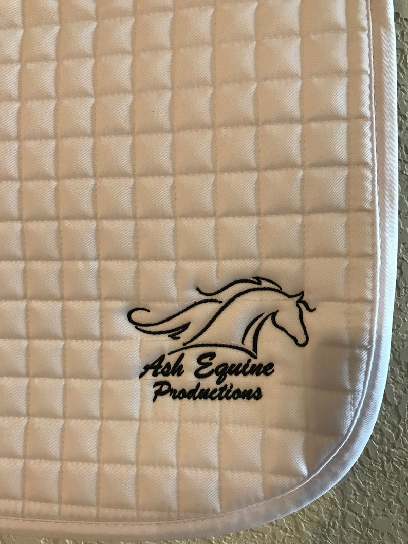 Custom Embroidered All Purpose Saddle Pad Etsy
