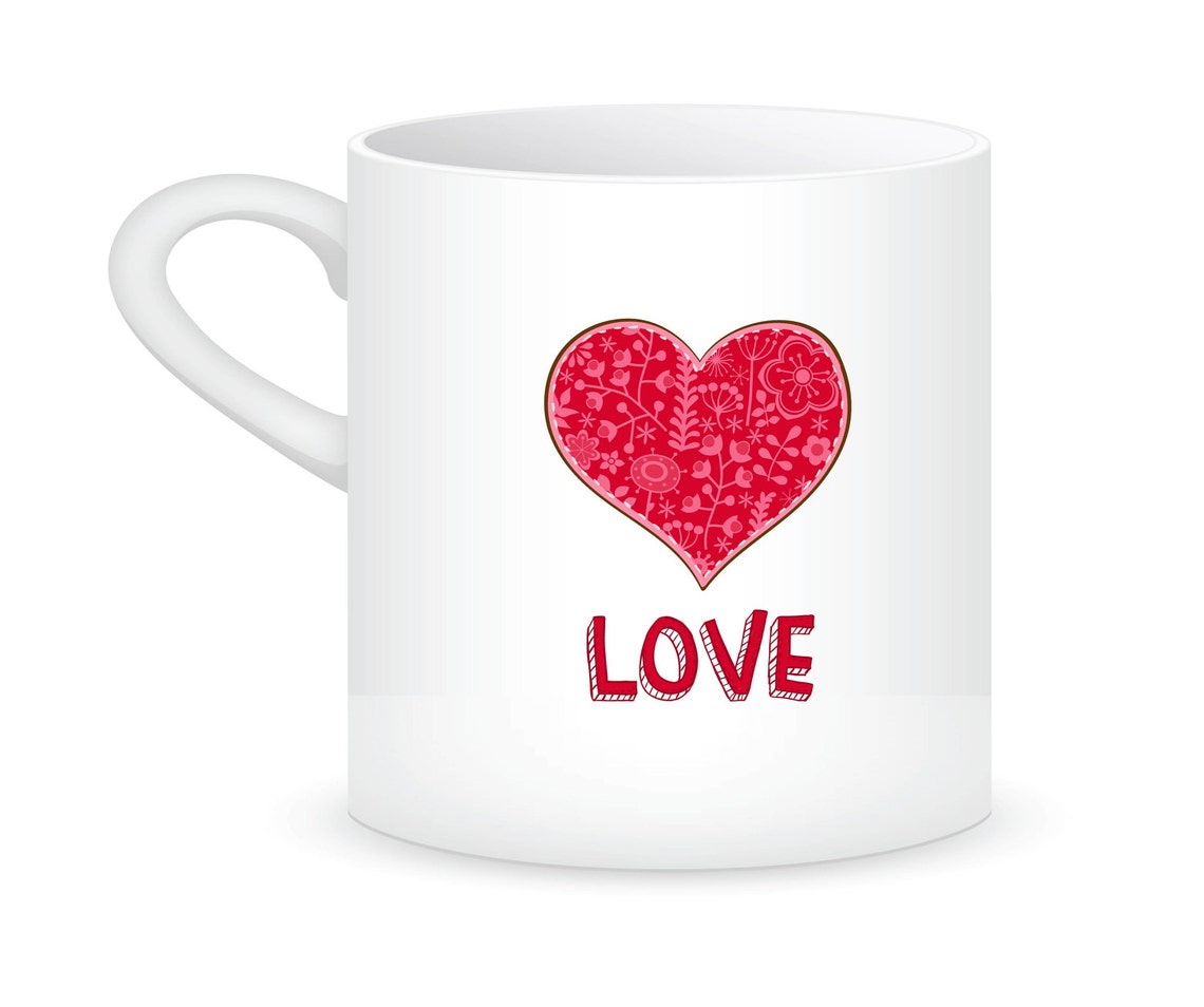 Heart Love Mug Etsy