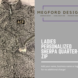 Ladies Personalized Sherpa Quarter-Zip