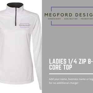 Ladies Personalized 1/4 Zip Top