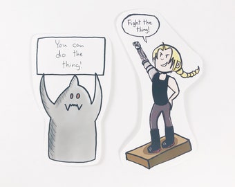 Elric Brothers Sticker Pack - Ed and Al Motivate You (Fullmetal Alchemist/Fullmetal Alchemist Brotherhood - Edward and Alphonse Elric)