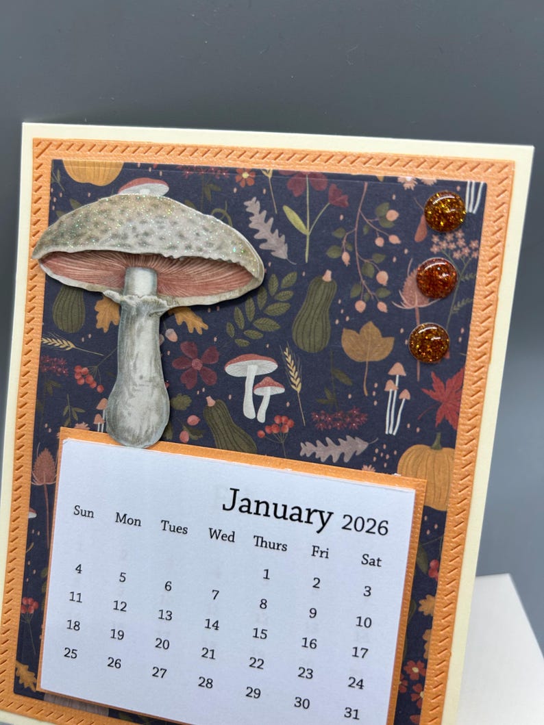 2026 Desk Calendar, 2026 Mushroom Desk Calendar Etsy