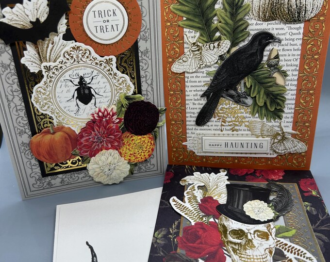 Halloween Cards Set of 3 - Etsy