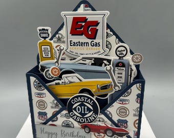 Birthday Card, Car Birthday PopUp Card