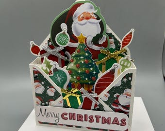 Christmas Card, Santa Pop-Up Christmas Card