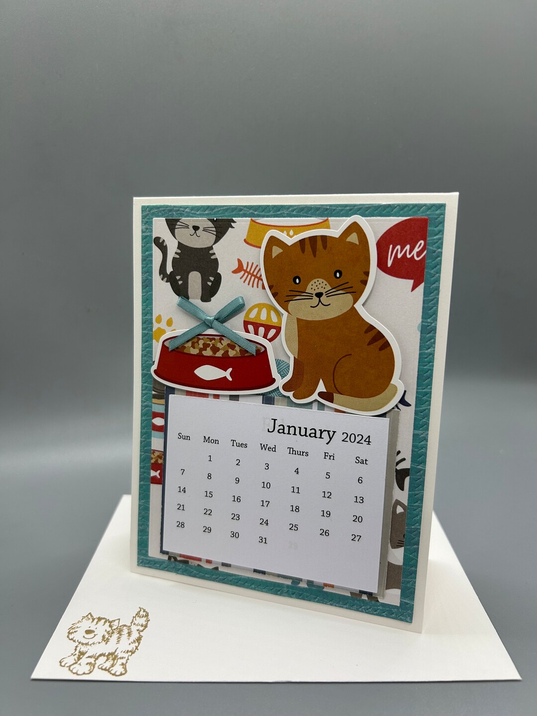 2024 Cat Desk Calendar Etsy