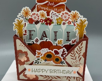Birthday Card, Fall Birthday PopUp Card