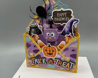 Halloween Card, Trick or Treat Pop Up Halloween Card
