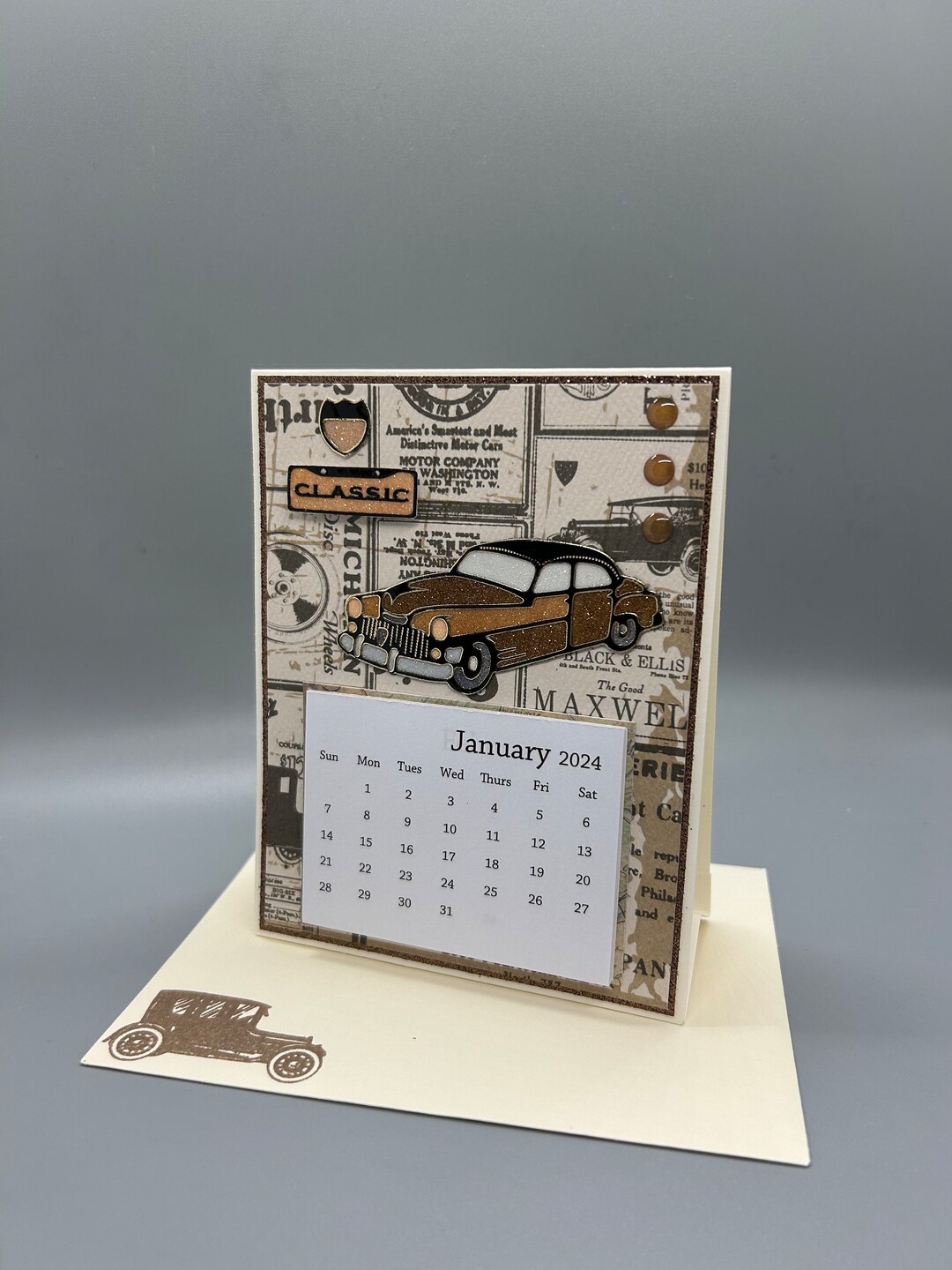 2024 Classic Car Desk Calendar Etsy