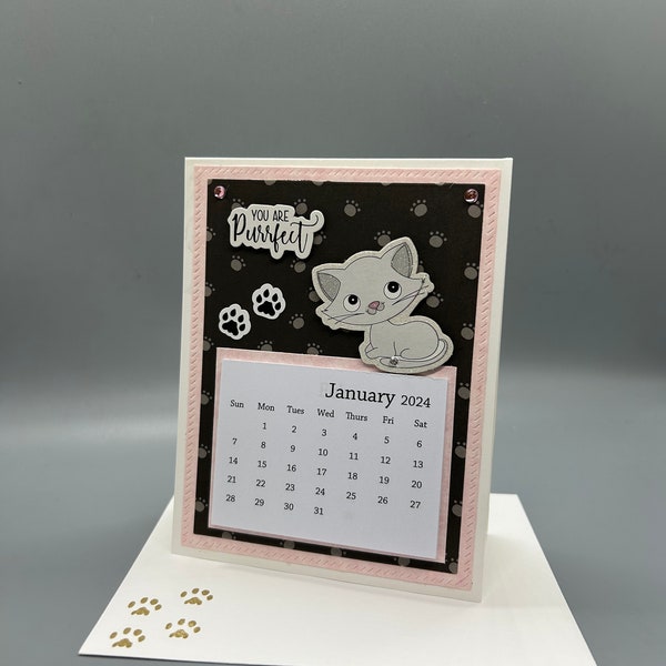 2024 Cat Calendar Desk Etsy