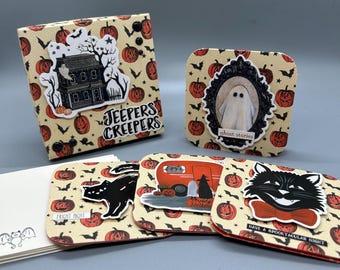 Halloween Mini Notecards With Matching Box