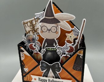 Halloween Card, Trick or Treat Pop Up Halloween Card