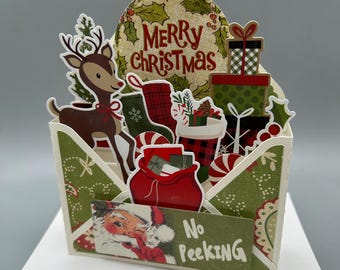 Christmas Card, Santa Pop-Up Christmas Card