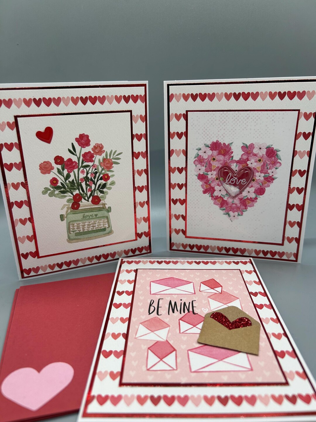 Valentine Cards, Set of 3 Valentine Blank Cards Etsy