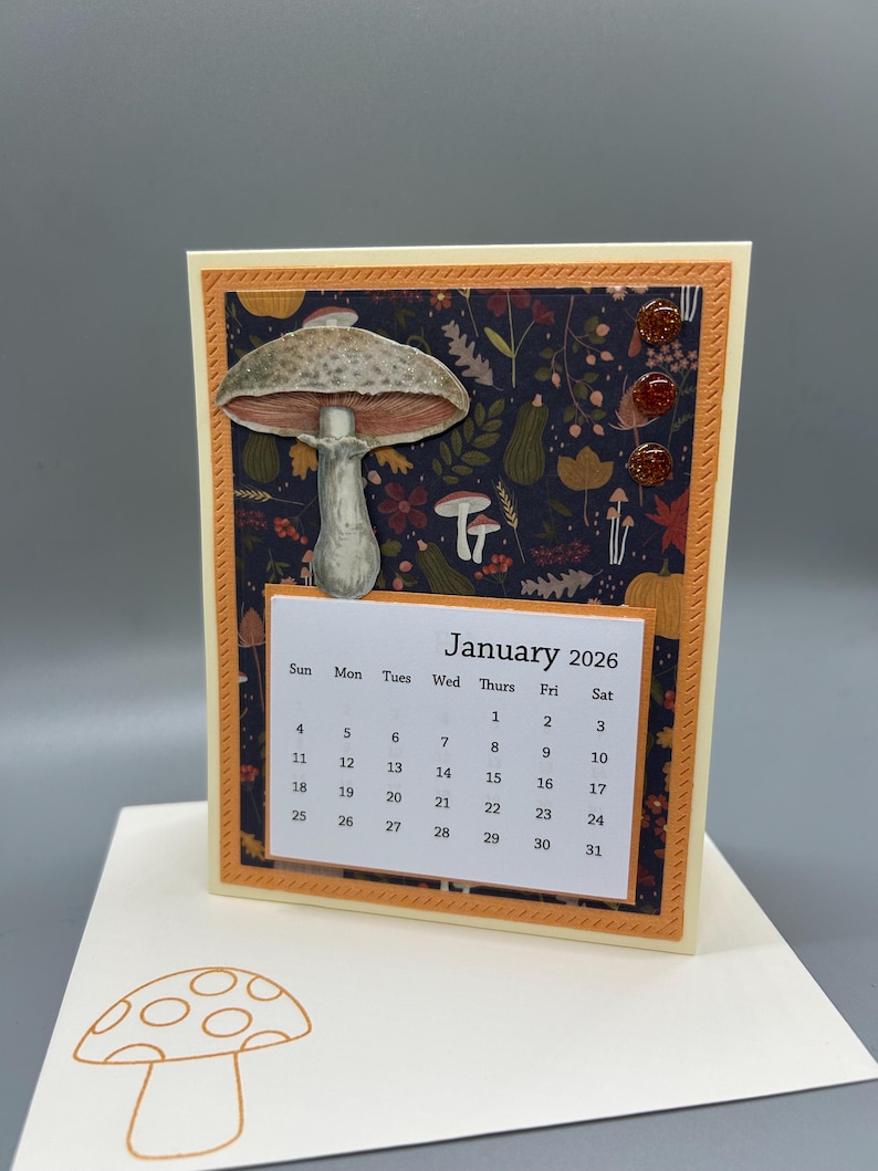 2026 Desk Calendar, 2026 Mushroom Desk Calendar Etsy