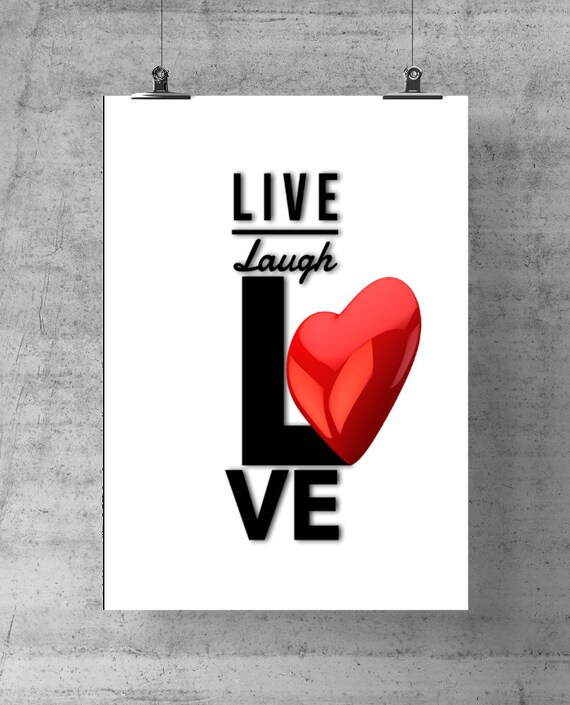 Love Es Bedroom Wall Art Live Laugh Decor Housewarming Gift Family Room Decoration For Her Positive Saying