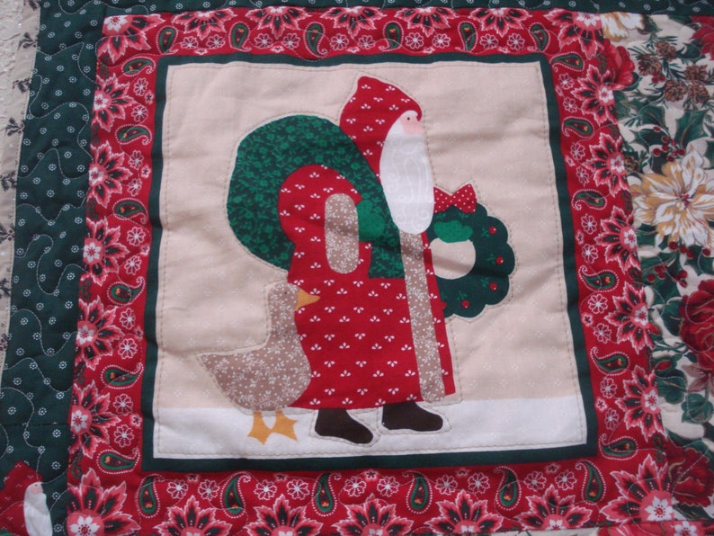 Vintage Santa Wall Hanging. Great Christmas decoration home made one of a kind image 3