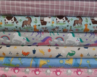 Children's Cotton Flannel Fabric By The Yard: Baby & Kids Prints