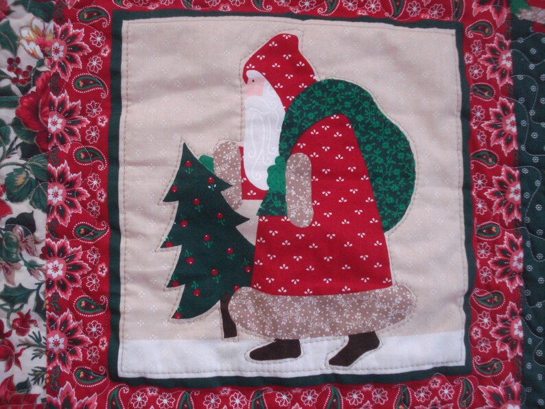 Vintage Santa Wall Hanging. Great Christmas decoration home made one of a kind image 4