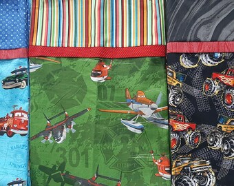 Cars pillowcase made with licensed Disney car fabric twin/standard pillows