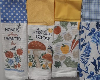 Paños de cocina de algodón con estampado floral: bufanda de primavera/verano