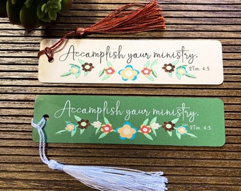 Bookmark | Accomplish Your Ministry | JW | Pioneer | Gift | Aluminum | Read