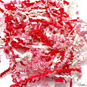 1/4 funta mieszanki walentynkowej, pognieciony papier do pakowania | Niszczarka do pudełek prezentowych | Wypełniacz pustych przestrzeni | Materiały opakowaniowe | Artykuły papierowe na imprezę