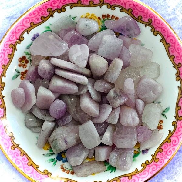 11g rare PURPLE APATITE tiny tumbles - purple pebble stones - Apatite crystal chips - fluorescent healing stones - pastel gemstones