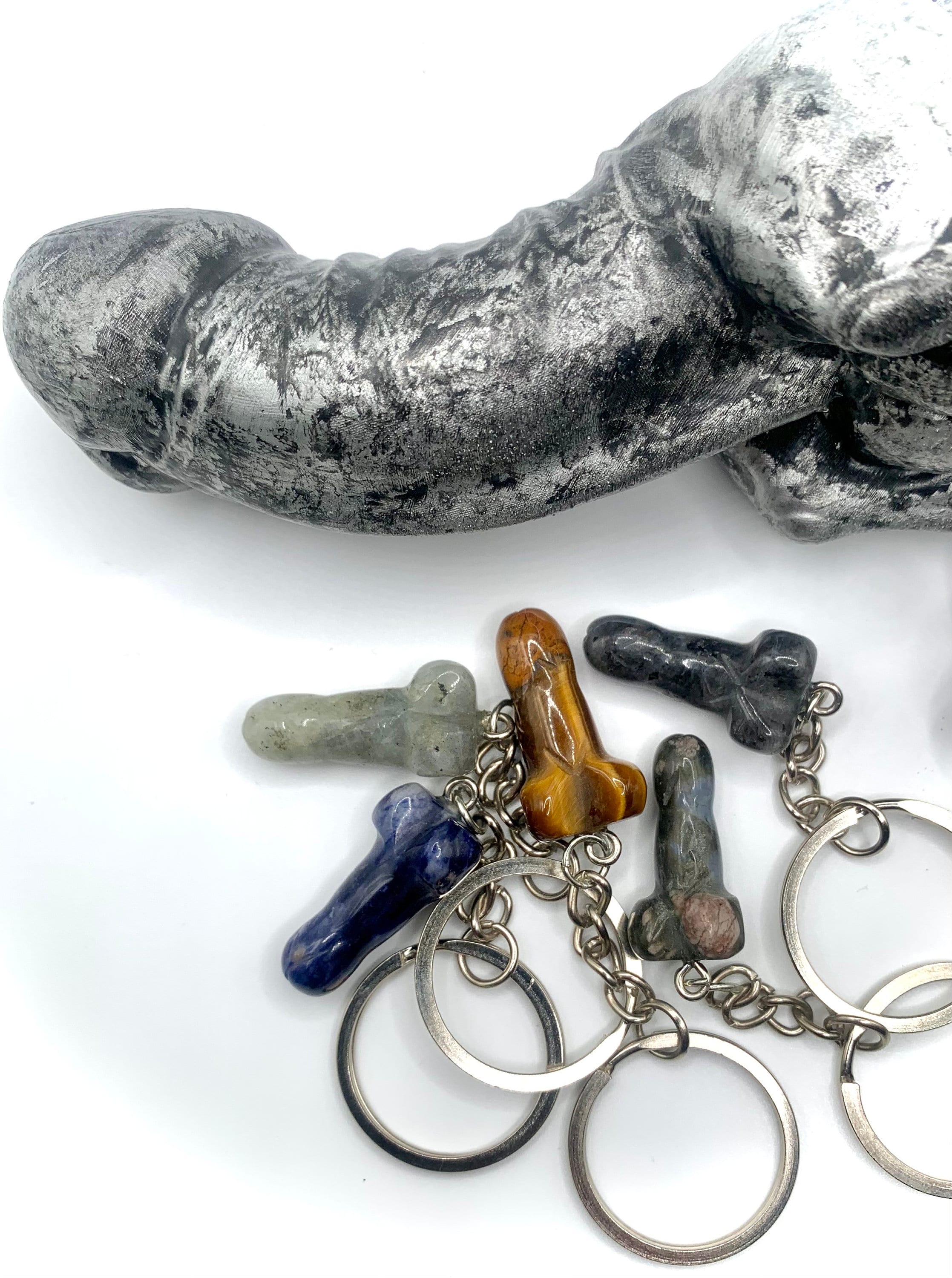 Wählen Sie Ihren Penis Kristall Schlüsselanhänger, geschnitzten Stein Phallus, göttlich männlich, Yang, Shiva, Mann Geschenk, Junggesellinnenabschied, Solarenergie