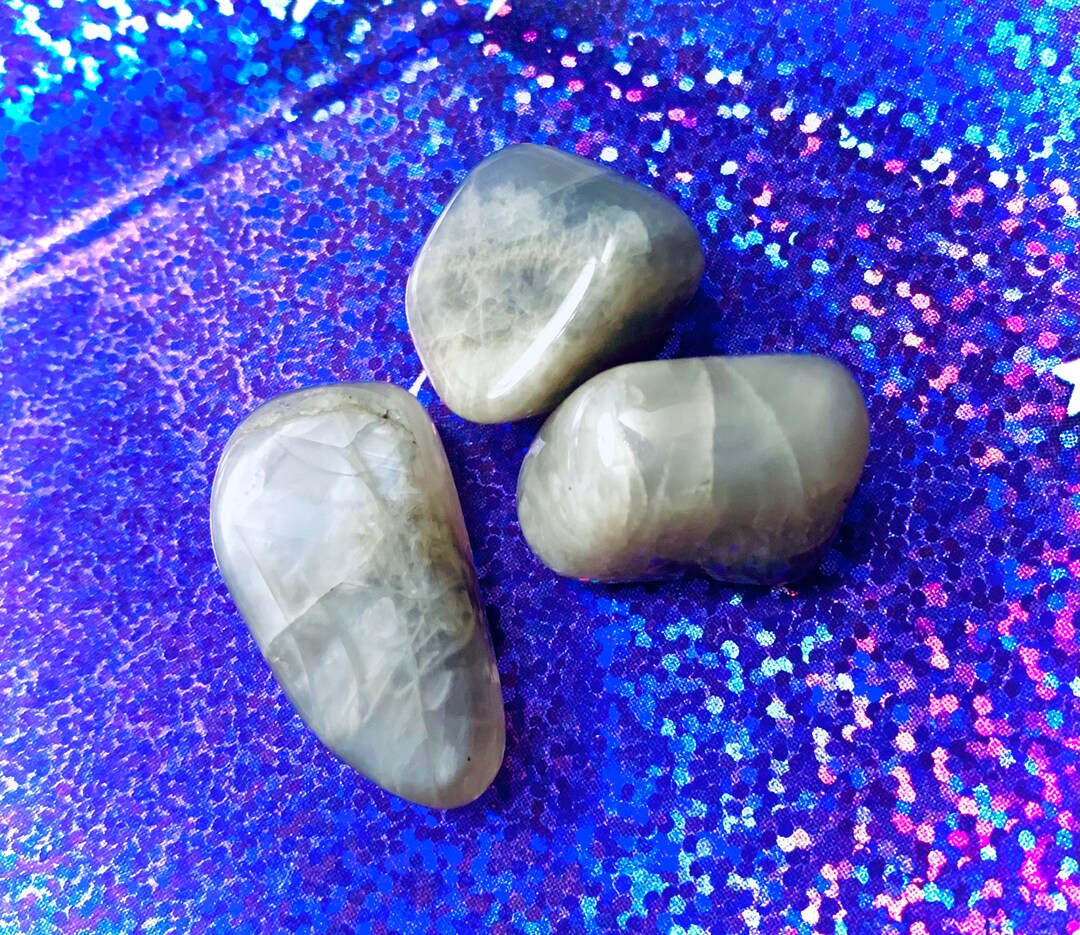 BLACK MOONSTONE Tumbled Stone Moonstone Crystal Divine Etsy Hong Kong