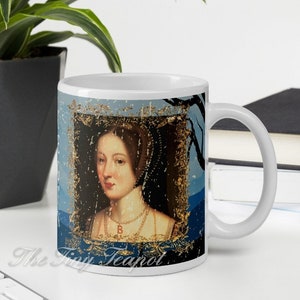 Anne Boleyn mug, Tudor history, Henry VIII, British history, Tudor Queen , Never Castle, Tudor rose